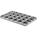 Ringoplast potinzet, voor potten &amp; eurokratten, 4 x 6, bodem, voedselveilig, stapelbaar, B 365 x H 55 mm, kunststof, lichtgrijs