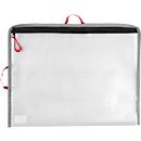 Ritszak FolderSys Bungee-Bag, A4, 0,20 mm, koord/lint/lussen, B 355 x H 275 mm, PVC-vrije folie, transparant-rood-grijs-zwart
