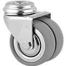 Rodízios duplos, 75 mm, 5 un.