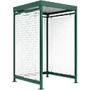 Rokersruimte Köln, Schäfer Shop Edition, staal, B 1510 x D 1510 x H 2510 mm, mosgroen RAL 6005
