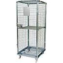 Rolcontainer - 3 gaaszijden en 1 gaasdeur - B 724 x D 810 x 1800 mm 