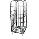 Rolcontainer, 4-zijdig, stalen grondplaat, met voorwand, H 1640 mm