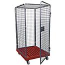 Rolcontainer maat 5, zonder legborden, 1600 mm hoog, rood