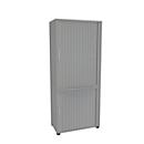 Roldeurkast, 2-delig, 5 OH, B 800 x D 450 x H 1930 mm, zilverkleurig