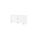 Roldeurkast, 2 ordnerhoogten, 1-delig, met middenwand, B 1600 mm, wit