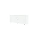 Roldeurkast, 2 ordnerhoogten, 1-delig, met middenwand, B 1800 mm, wit