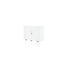 Roldeurkast, 2 ordnerhoogten, 1-delig, zonder middenwand, B 1000 mm, wit