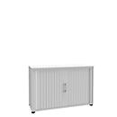 Roldeurkast, 2 ordnerhoogten, 1-delig, zonder middenwand, B 1200 mm, wit