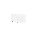 Roldeurkast, 2 ordnerhoogten, 1-delig, zonder middenwand, B 1350 mm, wit