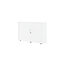 Roldeurkast, 3 ordnerhoogten, 1-delig, met middenwand, B 1600 mm, wit