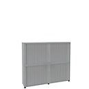 Roldeurkast, 4 ordnerhoogten, 2-delig, met middenwand, B 1800 mm, lichtgrijs