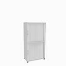 Roldeurkast, 4 ordnerhoogten, 2-delig, zonder middenwand, B 800 mm, wit