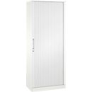 Roldeurkast ASISTO C 3000, 5 ordnerhoogten, B 800 mm, wit/wit