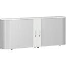 Roldeurkast met dwarse roldeuren Alicante, B 2000 x D 400 x H 828 mm, lichtgrijs