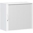 Roldeurkast PALENQUE, 2 ordnerhoogten, B 800 x D 400 x H 752 mm, wit