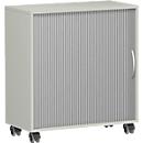 Roldeurkast PALENQUE, B 800 x D 400 x H 791 mm, lichtgrijs