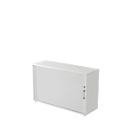 Roldeurkast TARVIS, 2 ordnerhoogten, B 1200 x D 400 x H 825 mm, afsluitbaar & stapelbaar, lichtgrijs/lichtgrijs