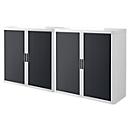 Roldeurkasten antraciet/ wit, set van 2