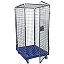 Roll container size 5, without floor, 1600 mm high, light blue