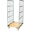 Roll conteneur, 2 côtés, avec châssis mobile en bois, hauteur utile 1450 mm