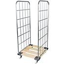 Roll conteneur, 2 côtés, avec châssis mobile en bois, hauteur utile 1640 mm