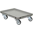 Roll-Fix, kunststof wielen, grijs, 600 x 400 x 125 mm