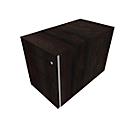 Rollcontainer SOLUS PLAY, 1 Utensilienauszug, 1 Schub, 1 HR-Auszug, grifflos, Mooreiche