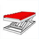 Rollenbahn starr, für Plattform 760x760 mm