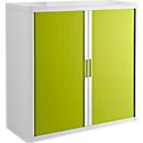 Roller shutter cabinet, H 1040 mm, white/green