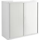 Roller shutter cabinet, H 1040 mm, white/white
