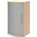 Rollladen-Schiebetürenschrank BARI, 3 OH, 2 Böden, Griff rechts, B 600 x T 530/430 x H 1117 mm, Ahorn-Dekor
