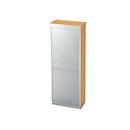 Rollladenschrank 5 OH, B 800 x T 420 mm, Buche-Dekor/silber