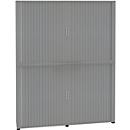 Rollladenschrank, 6 OH, 2teilig, mit Mitteltrennwand, B 1800 mm, silber