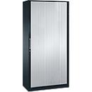 Rollladenschrank ASISTO C 3000, 5 Ordnerhöhen, B 1000 mm, anthrazit/alusilber