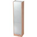 Rollladenschrank ULM, B 500 x T 400 x H 2004 mm, Nussbaum-Dekor/alusilber