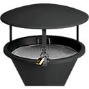 Roof for standing ashtray, antique silver