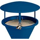 Roof for standing ashtray, gentian blue