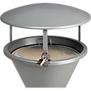 Roof for standing ashtray, silver