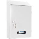Rottner Boîte aux lettres Pisa blanc - acier, butée de porte latérale, volet biseauté