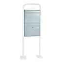 Rottner brievenbussysteem, met 2 brievenbussen, zonder onderstel, H 635 x B 440 x D 125 mm, roestvrij staal