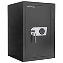Rottner Geschäftstresor Monaco 65, 77 l, Sicherheitsklasse EN 1, bedingter Feuerschutz, Elektronikschloss, B 435 x T 445 x H 655 mm, Stahl, schwarz