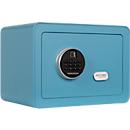 Rottner Möbeleinsatztresor Vintage, 16 Liter, Elektronikschloss mit Fingerprint, Stahl, H 250 x B 350 x T 250 mm, blau