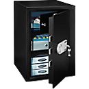 Rottner Monaco 65 safe, flat bolt locking, cylinder lock, W 435 x D 455 x H 635 mm, black