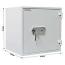 Rottner Wertschutzschrank Opal Fire Premium OPD-65 IT, 135 l, EN 1, Feuerschutz bis 30 min, 2 Fachböden, Doppelbartschloss, Stahl, lichtgrau RAL 7035