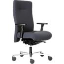 ROVO chaise de bureau SUMO 8020 S7, avec accoudoirs, mécanisme synchrone, jusqu'à 200 kg, siège multicouche, dossier entièrement rembourré, anthracite/argenté