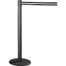RS-GUIDESYSTEMS® Gurtpfosten GLA 28, anthrazit, Gurt schwarz/weiß