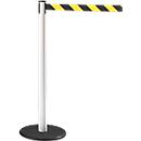 RS-GUIDESYSTEMS® Gurtpfosten GLA 28, weiss, Gurt schwarz/gelb