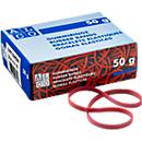 Rubberen elastiekjes, rood, 130 x 4 mm, 50 g