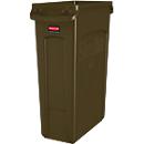 Rubbermaid Abfallbehälter Slim Jim, L 510 x B 280 x H 750 mm, 87 l, Kunststoff, braun