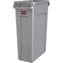 Rubbermaid Abfallbehälter Slim Jim, L 510 x B 280 x H 750 mm, 87 l, Kunststoff, grau